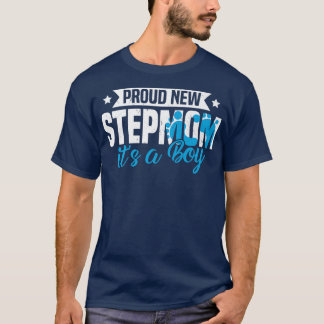 Funny Retro Proud New Stepmom It's A Boy Gender Re T-Shirt