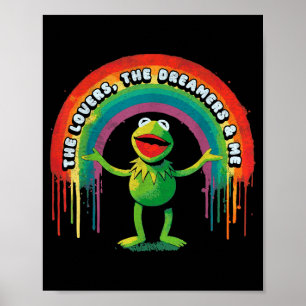 Funny Retro Rainbow Frog Connection The Lovers The Poster