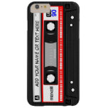 Funny Retro Red Music Cassette Tape Pattern Barely There Iphone 6 Plus Case at Zazzle