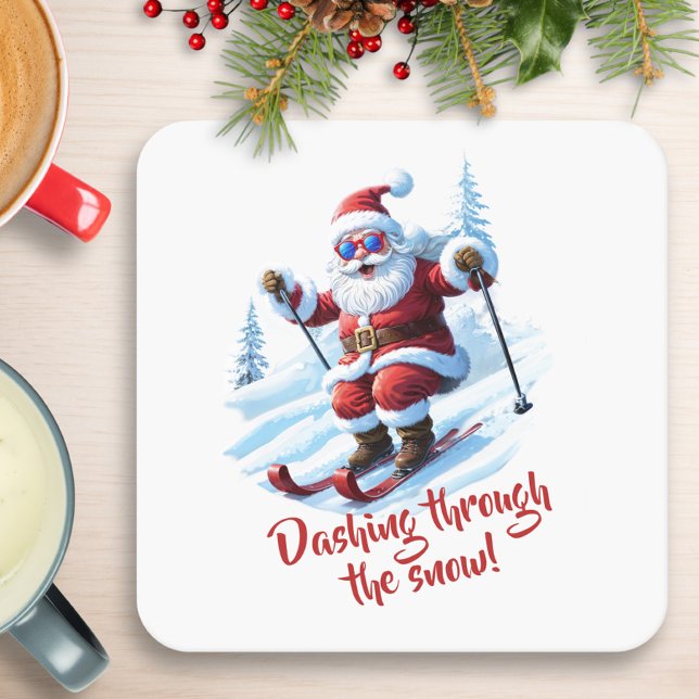 Funny Retro Santa Christmas Coaster (Creator Uploaded)