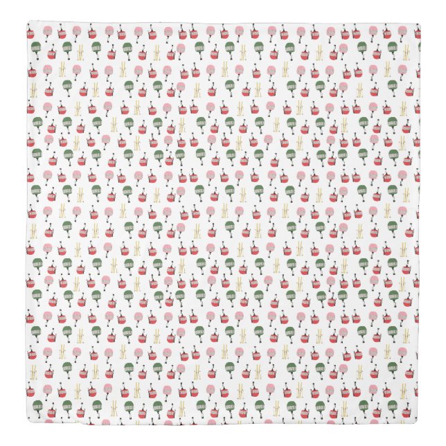 Funny Retro Ski Lift Gondola Winter Skiing Skiers Duvet Cover (Front)