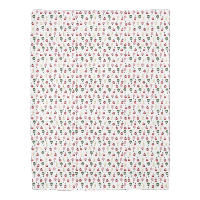 Funny Retro Ski Lift Gondola Winter Skiing Skiers Duvet Cover (Front)