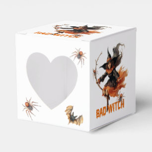 Funny retro spooky Halloween basic bad witch Favor Boxes