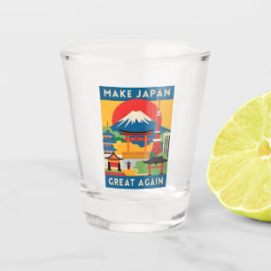 Funny Retro Travel Japan Tourism Humor Shot Glass