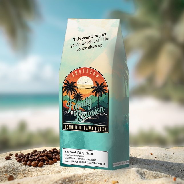 Funny Retro Tropical Family Reunion ID1135 Roasted Coffee (Creator Uploaded)