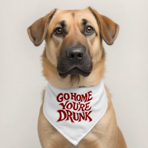 Funny Retro Typographic Art Tee Pet Bandana Collar