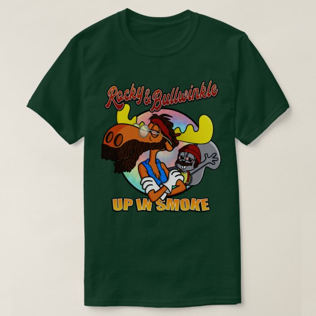 Funny Retro Up In Smoke design T-Shirt (Design Front)