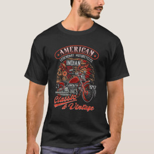 Funny Retro Vintage American Motorcycle Indian for T-Shirt
