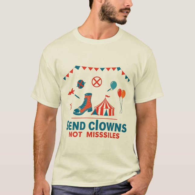 Funny Retro Vintage Anti War Statement T-Shirt (Front)