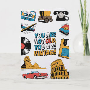 Funny Retro Vintage Birthday Card