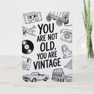 Funny Retro Vintage Birthday Card Nostalgic Humor