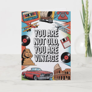 Funny Retro Vintage Birthday Card Nostalgic Humor