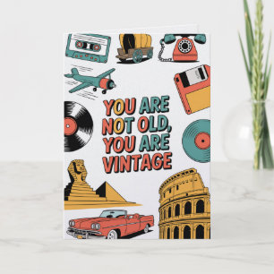 Funny Retro Vintage Birthday Card Nostalgic Humor