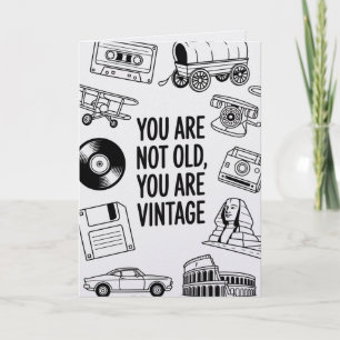 Funny Retro Vintage Birthday Card Nostalgic Humor