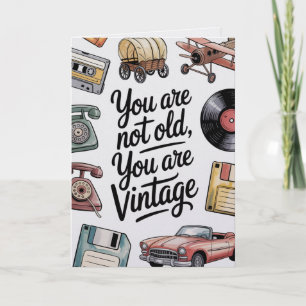 Funny Retro Vintage Birthday Card Nostalgic Humor