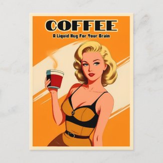 Funny Retro Vintage Coffee Caffeine Humor