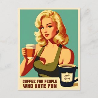 Funny Retro Vintage Decaf Coffee Humor