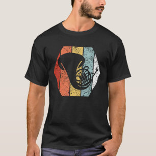 Funny Retro Vintage French Horn 80s Style T-Shirt