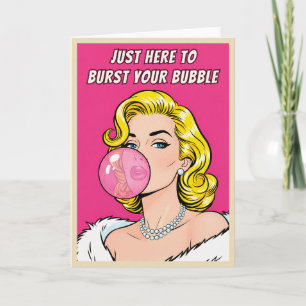 Funny Retro Vintage Frenemy Humor Pop Art Card
