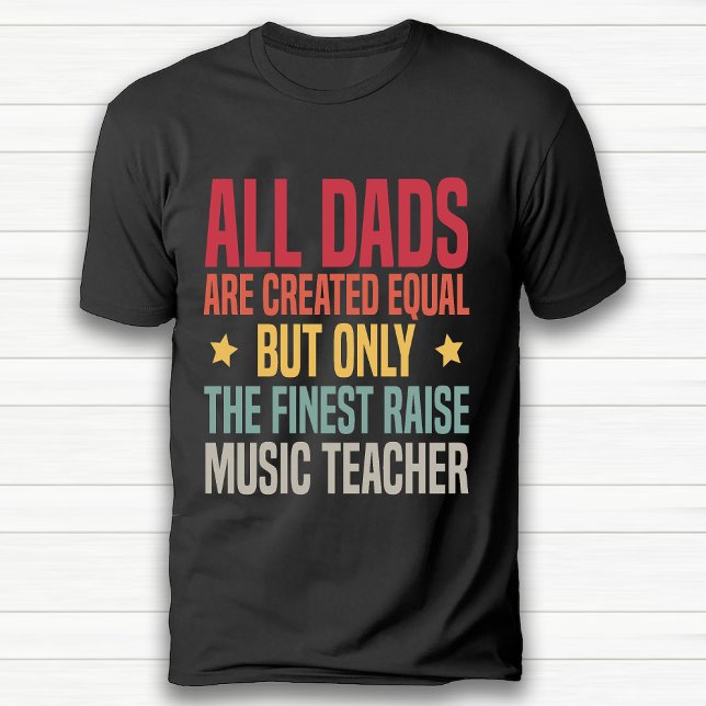 Funny Retro Vintage Music Teacher Black T-Shirt (Funny Retro Vintage Music Teacher Black T-Shirt)