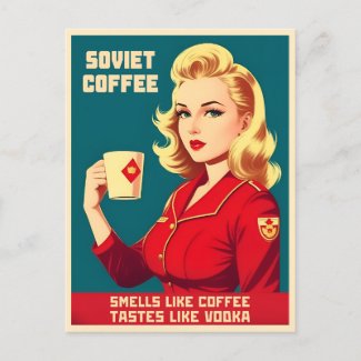 Funny Retro Vintage Soviet Coffee Caffeine Humor