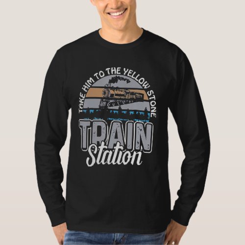 Funny Retro Vintage Take Him To The Train Station T_Shirt