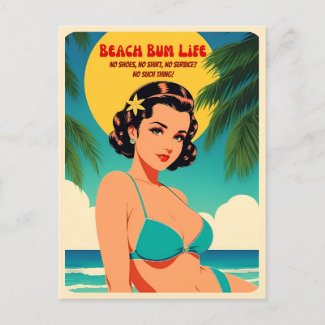 Funny Retro Vintage Travel Tropical Beach Humor