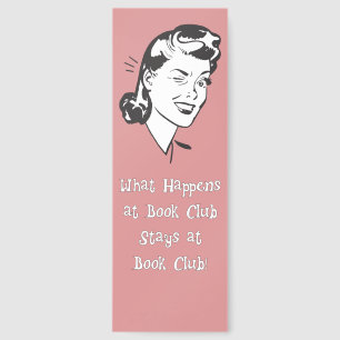 Funny Retro Woman Book Club Bookmarks