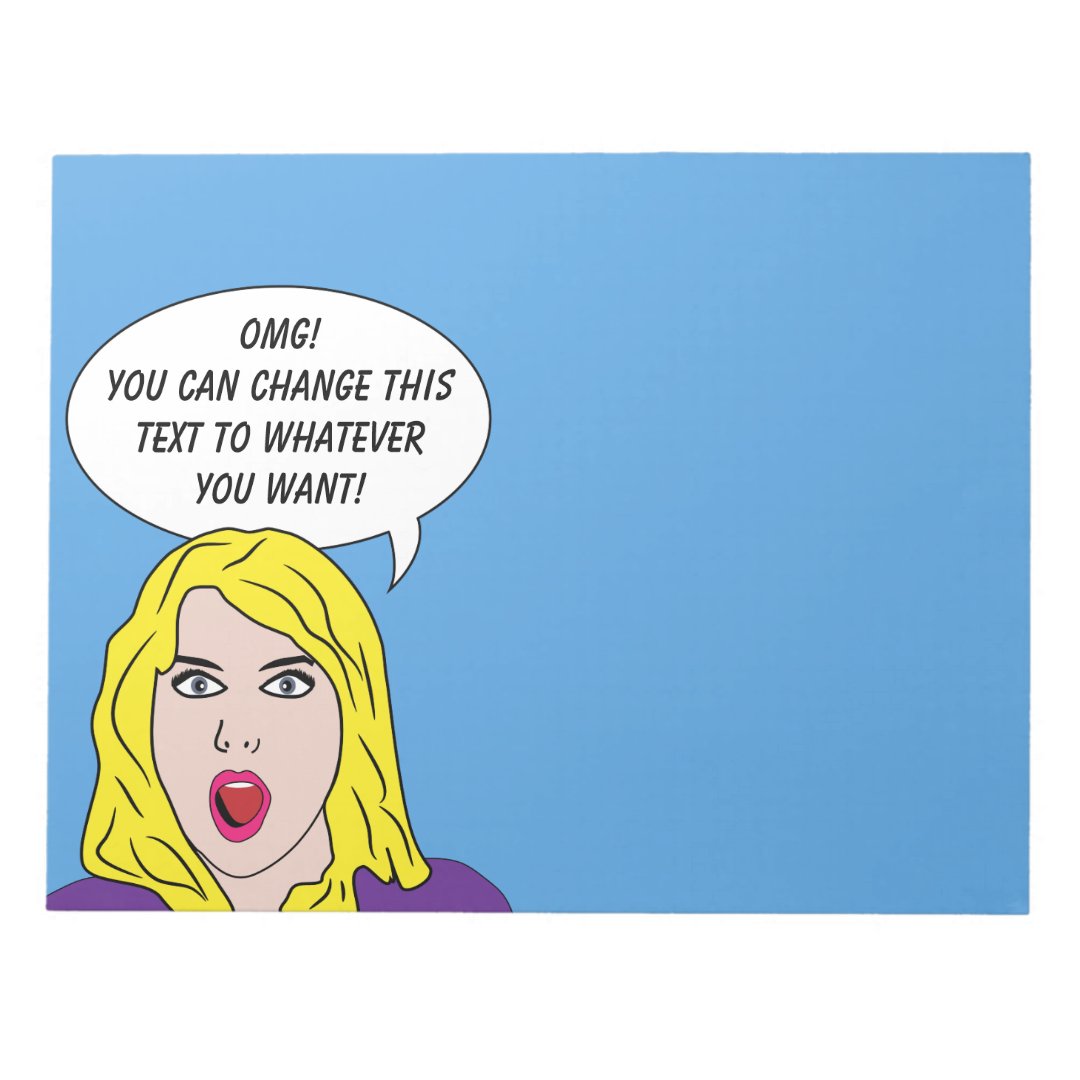 FUNNY RETRO WOMAN custom notepads Zazzle