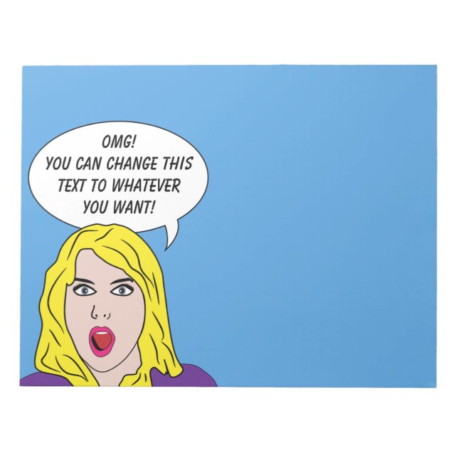 FUNNY RETRO WOMAN custom notepads (Front)