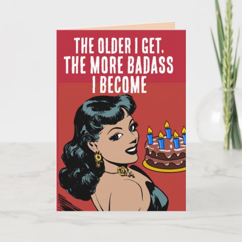 FUNNY RETRO WOMAN FRIEND BIRTHDAY GREETING CARDS