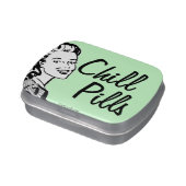 Funny Retro Woman Mint Chill Pills Jelly Belly Tin (Side)