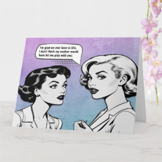 Funny Retro Women  Card