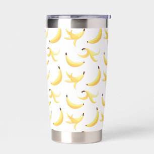 Funny Retro Yellow Banana Pattern Party Editable Insulated Tumbler