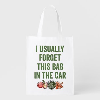 Funny Reusable Grocery Forget Bag Vegetables by tobegreetings at Zazzle