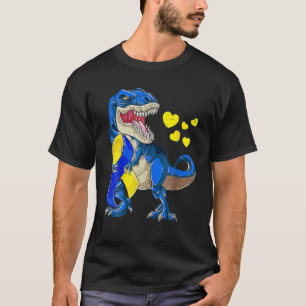 Funny Rex Dinosaur World Down Syndrome Day Awarene T-Shirt