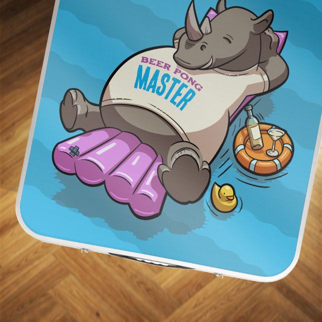 Funny Rhino Beer Pong Master Swimming Pool Cartoon Table (Creator Uploaded)
