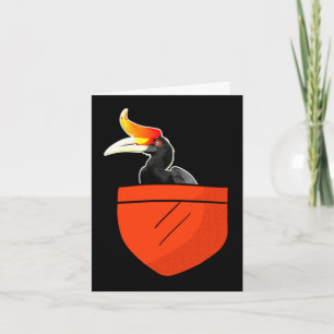 Funny rhino bird design performance card