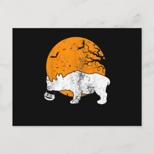Funny Rhino Pumpkin Halloween Costume Gift Postcard