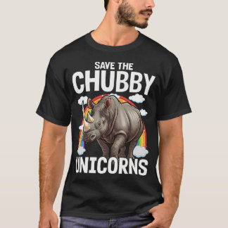 Funny Rhinoceros Chubby Unicorn Saying Women T-Shirt
