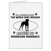 funny RHODESIAN RIDGEBACK designs Cards (Front)