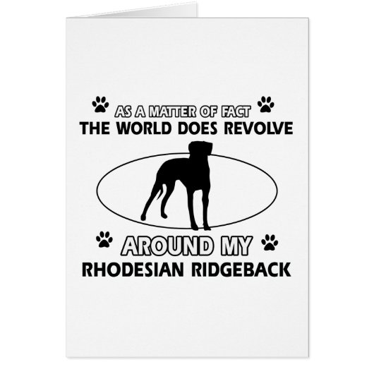 funny RHODESIAN RIDGEBACK designs Cards (Front)