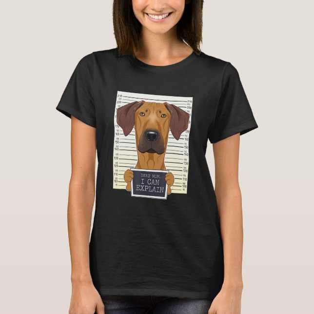 Funny Rhodesian Ridgeback Mom I Rhodesian Ridgebac T-Shirt (Front)
