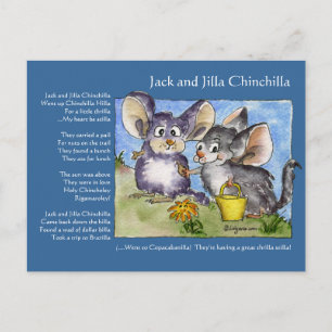 Funny Rhymes Chinchilla Love Postcard