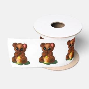 Funny Ribbon Baby Bear with Honey