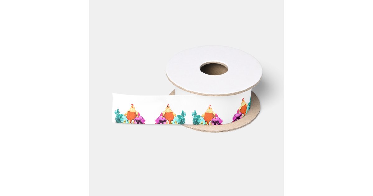 Wait Ribbon Funny Ribbon with Chickens Waiting Egg To Hatch | Zazzle