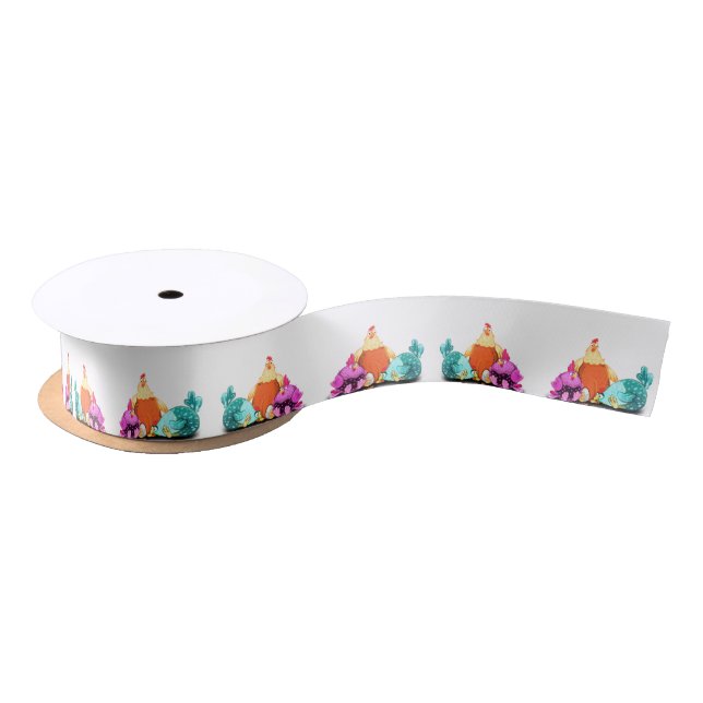 Funny Ribbon with Chickens Waiting Egg To Hatch (Spool)
