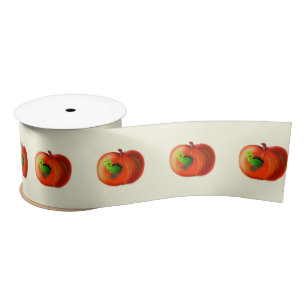 Funny Ribbon with Happy Apple Worm - Customizable