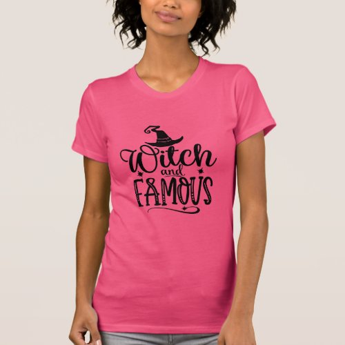 funny rich and famous play on witch halloween T_Shirt