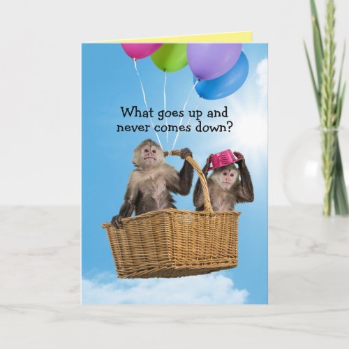 Funny Riddle For Old Age Birthday Greeting Card